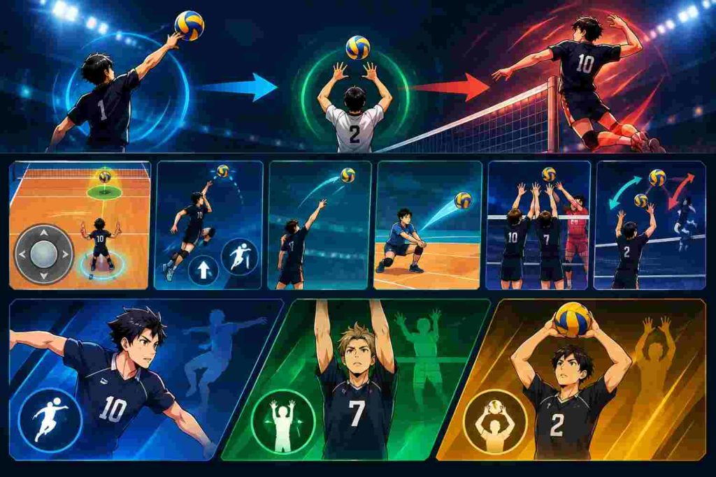 The Spike Cross Mod APK volleyball gameplay.
